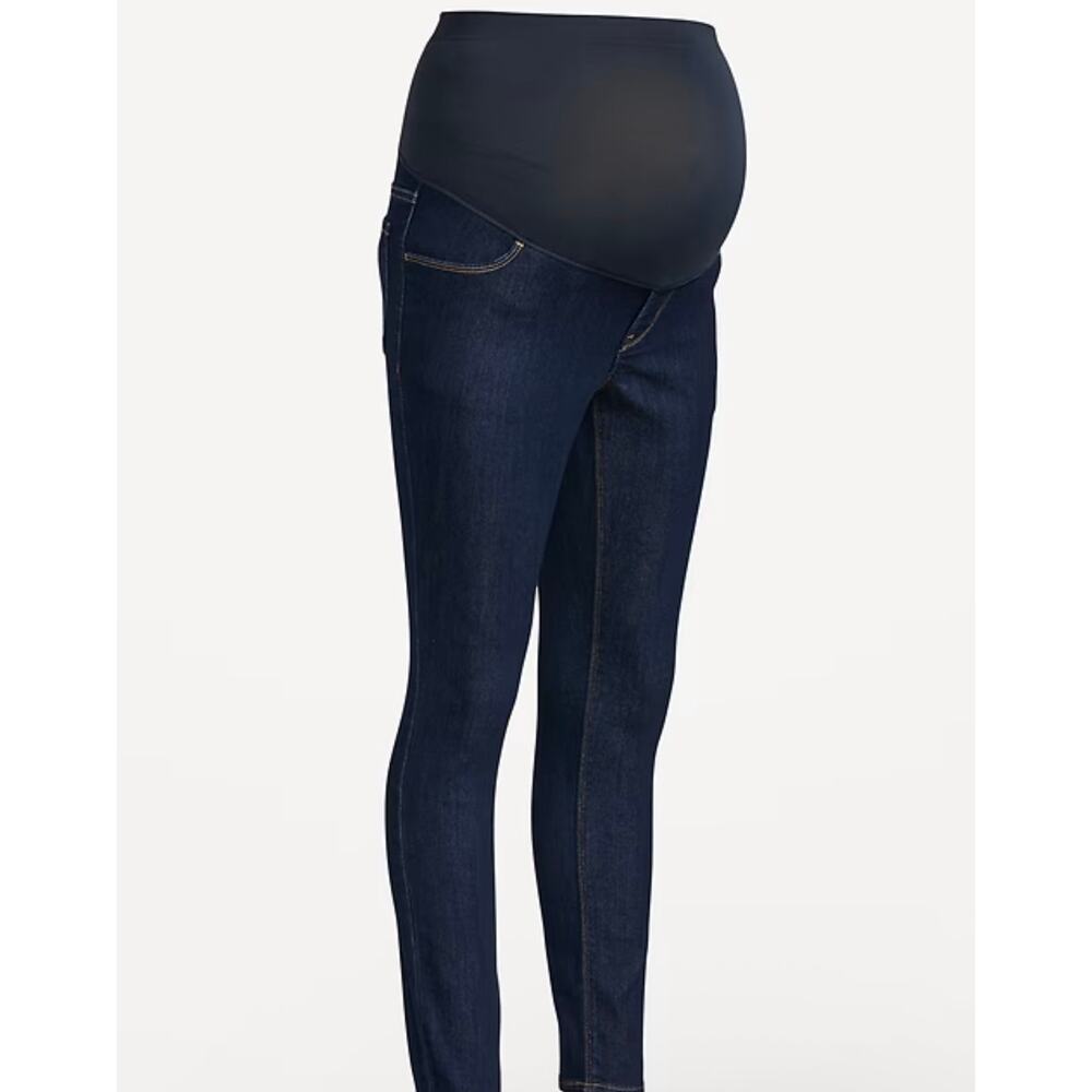 Old Navy dark wash Maternity Full-Panel Wow Skinny Jeans size 4 Short NWT
